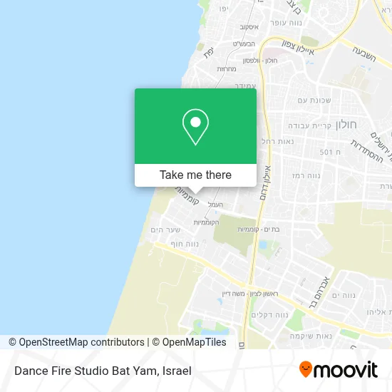 Dance Fire Studio Bat Yam map