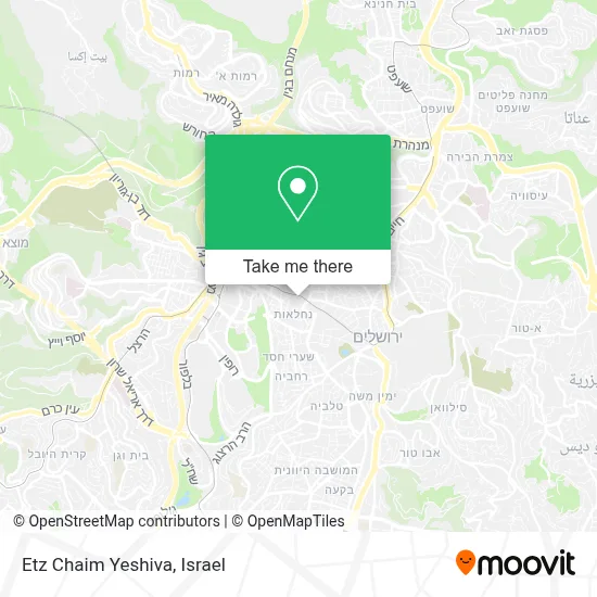 Etz Chaim Yeshiva map