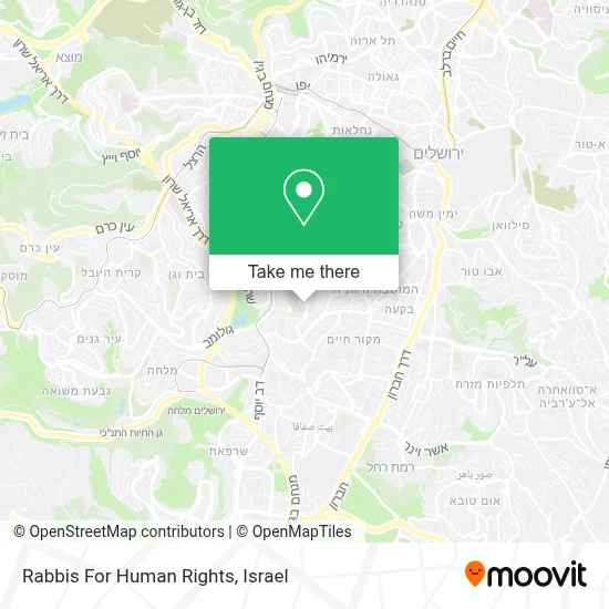 Rabbis For Human Rights map