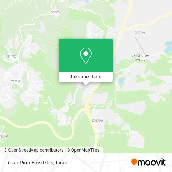 Rosh Pina Ems Plus map