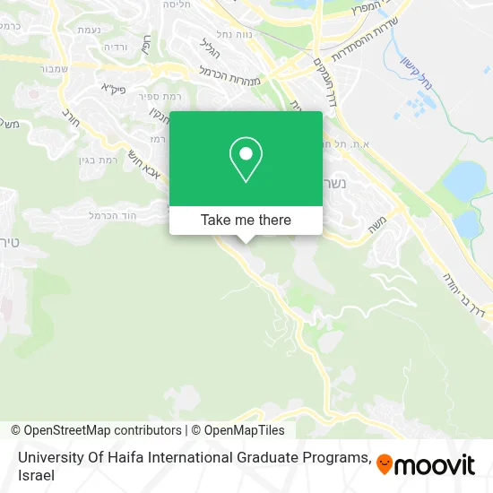 University Of Haifa International Graduate Programs map