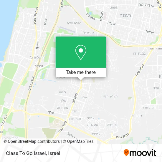 Class To Go Israel map
