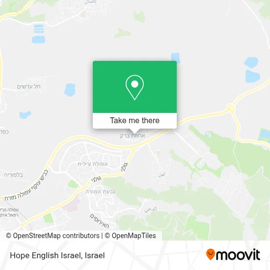 Hope English Israel map