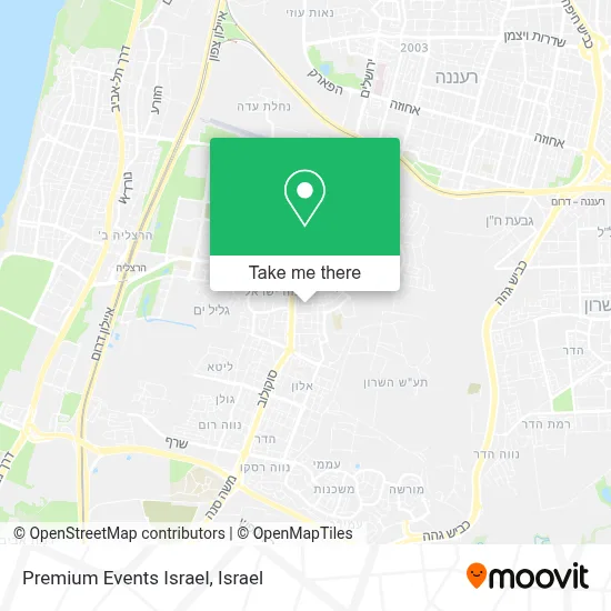 Premium Events Israel map