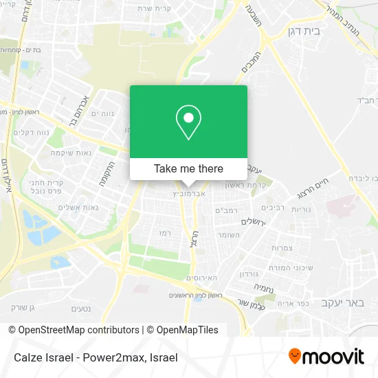 Calze Israel - Power2max map