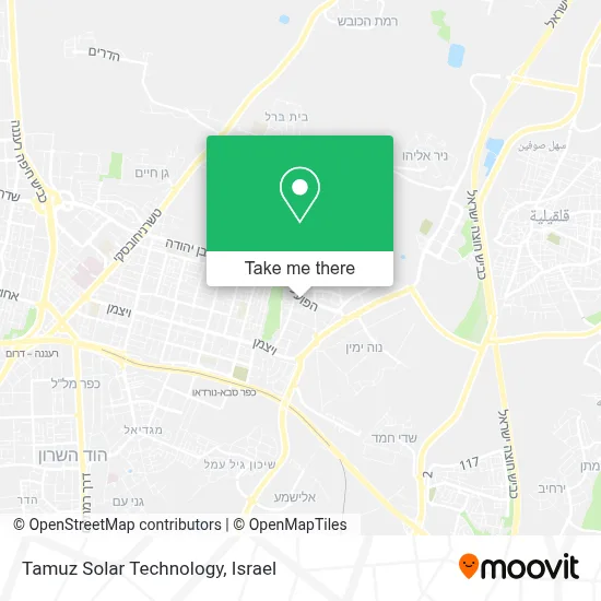 Tamuz Solar Technology map