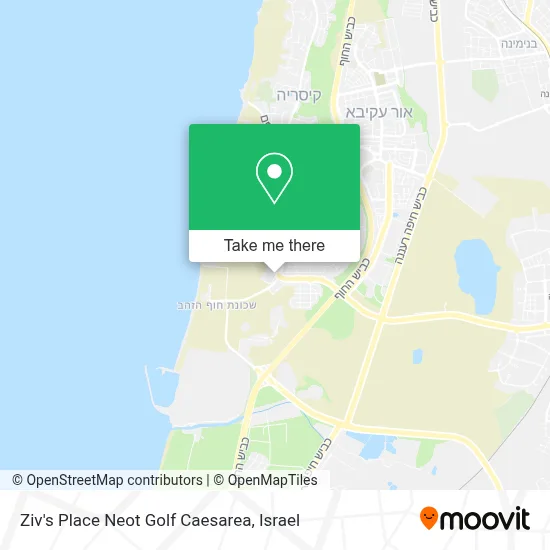 Ziv's Place Neot Golf Caesarea map