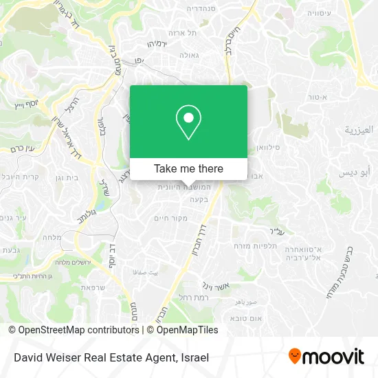 David Weiser Real Estate Agent map