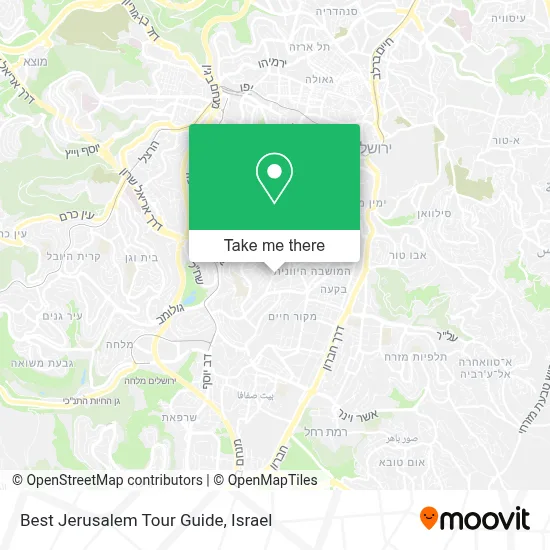 Best Jerusalem Tour Guide map