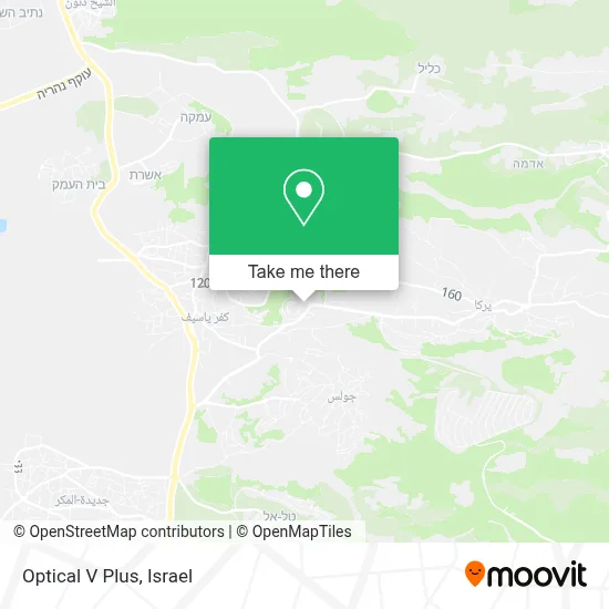 Optical V Plus map