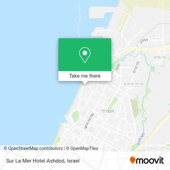Sur La Mer Hotel Ashdod map