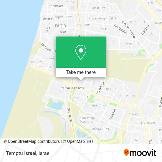 Temptu Israel map