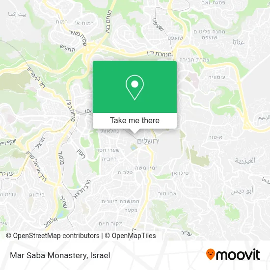 Mar Saba Monastery map
