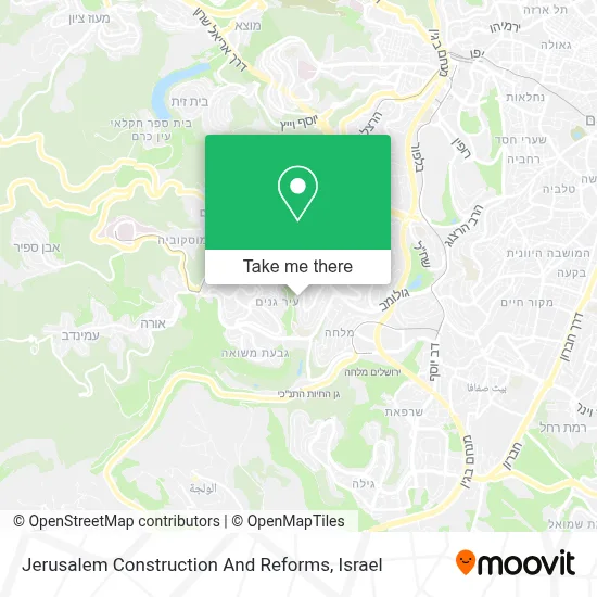 Jerusalem Construction And Reforms map