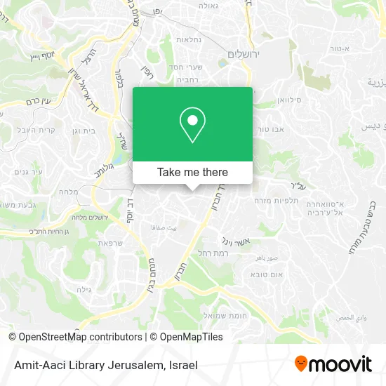Amit-Aaci Library Jerusalem map