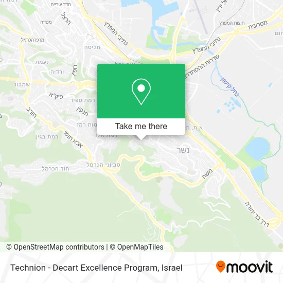 Technion - Decart Excellence Program map