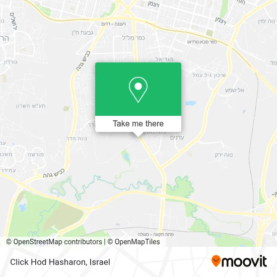 Click Hod Hasharon map
