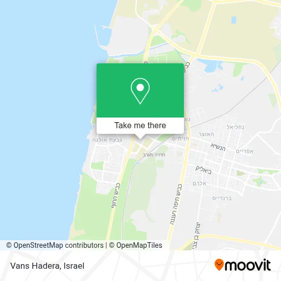 Vans Hadera map