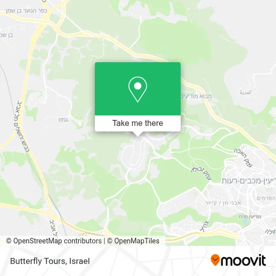 Butterfly Tours map