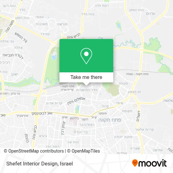 Shefet Interior Design map