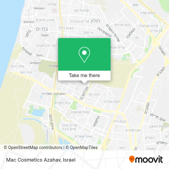 Mac Cosmetics Azahav map