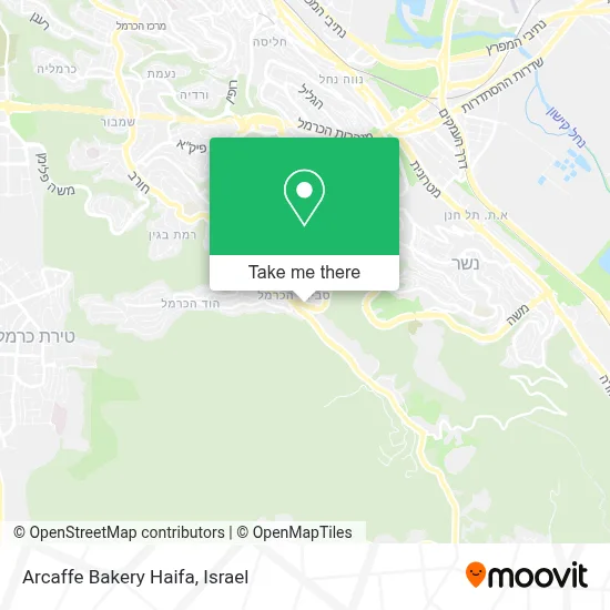 Arcaffe Bakery Haifa map