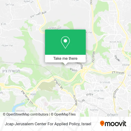 Jcap-Jerusalem Center For Applied Policy map