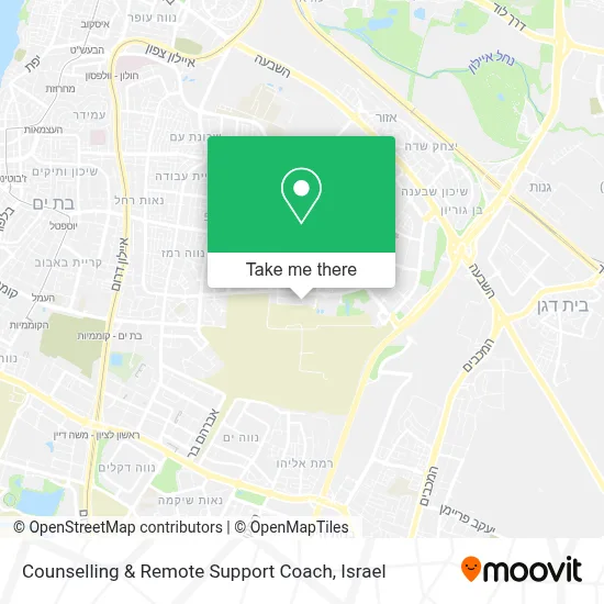Counselling & Remote Support Coach map