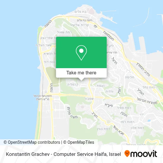 Konstantin Grachev - Computer Service Haifa map