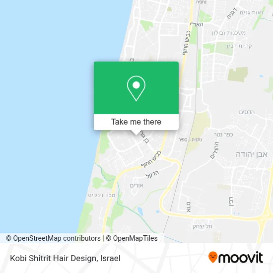 Kobi Shitrit Hair Design map