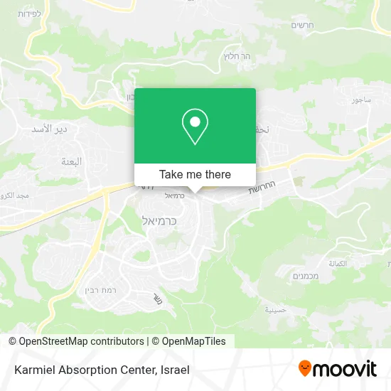 Karmiel Absorption Center map