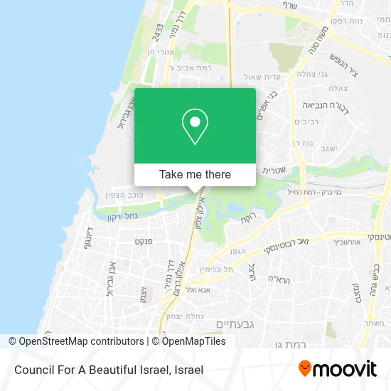 Council For A Beautiful Israel map