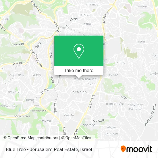 Blue Tree - Jerusalem Real Estate map