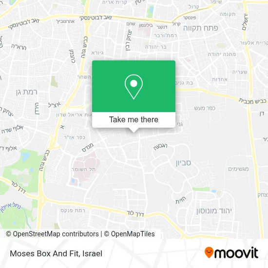 Moses Box And Fit map