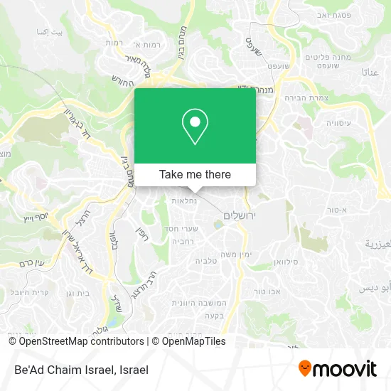 Be'Ad Chaim Israel map