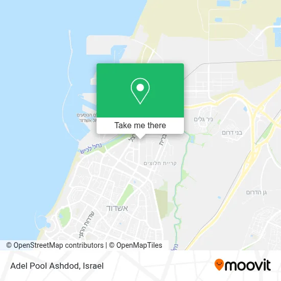 Adel Pool Ashdod map