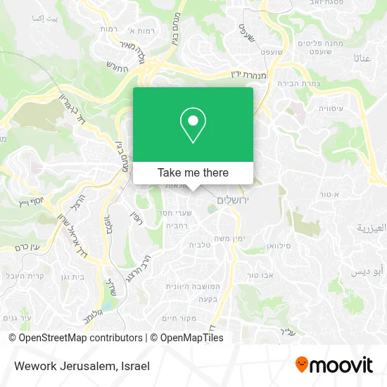 Wework Jerusalem map
