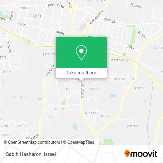Sabih Hasharon map