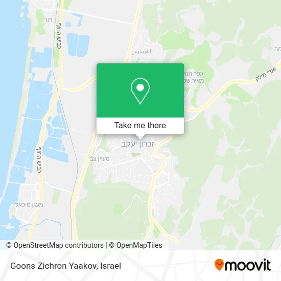 Goons Zichron Yaakov map