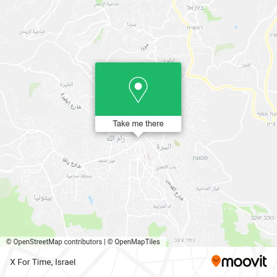 X For Time map