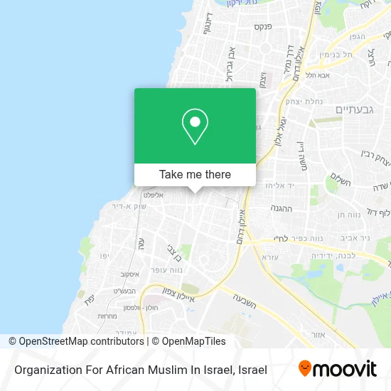 Organization For African Muslim In Israel map