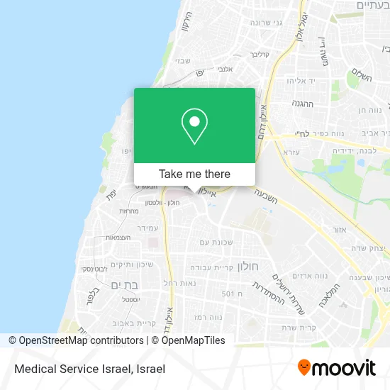 Medical Service Israel map