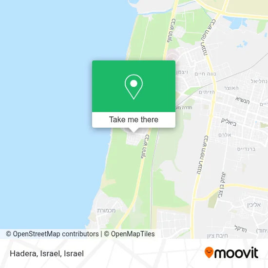 Hadera, Israel map