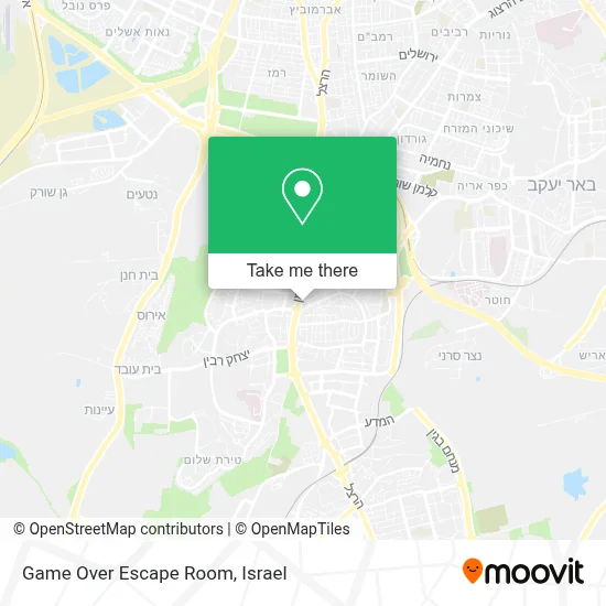 Game Over Escape Room map