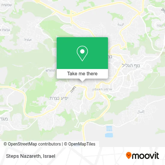 Steps Nazareth map