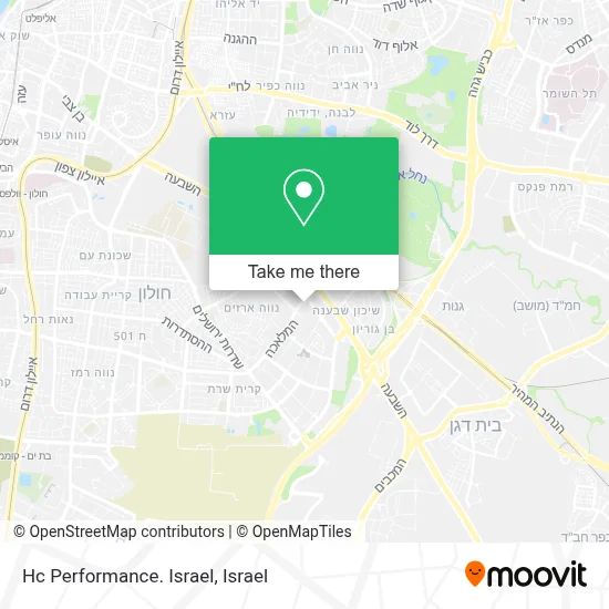 Hc Performance. Israel map