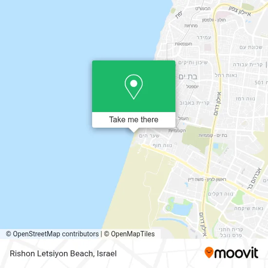 Rishon Letsiyon Beach map