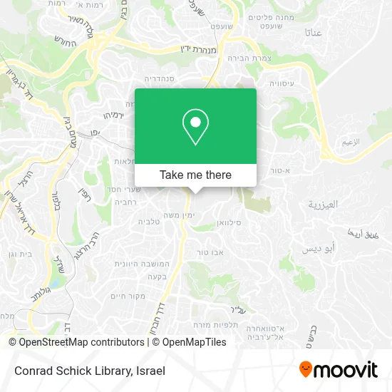 Conrad Schick Library map