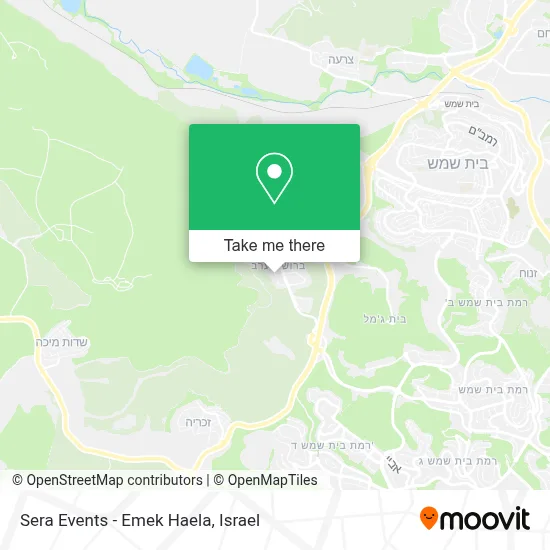 Sera Events - Emek Haela map