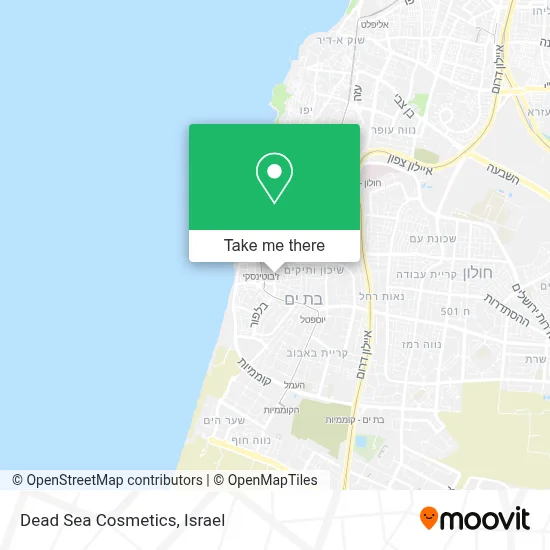 Dead Sea Cosmetics map